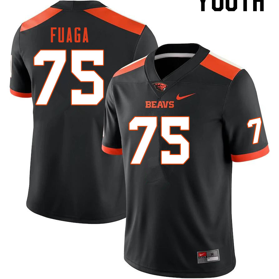 Youth #75 Taliese Fuaga Oregon State Beavers College Football Jerseys Sale-Black